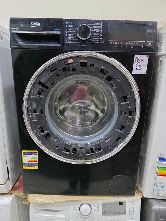 غساله بيكو 9ك 1400 لفه ديجيتال انفرتر باب كبير بخار اسود بلوتوث B3WFU50940BCI
فرز ينقصها اطار خارجي للباب وهوا شكل فقط 
بناء عليه خصم10الاف