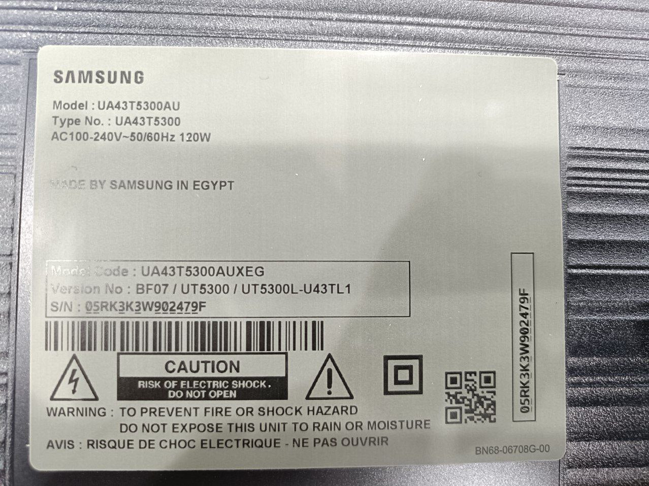 كود 5489
شاشه سامسونج 43 بوصه جديدة