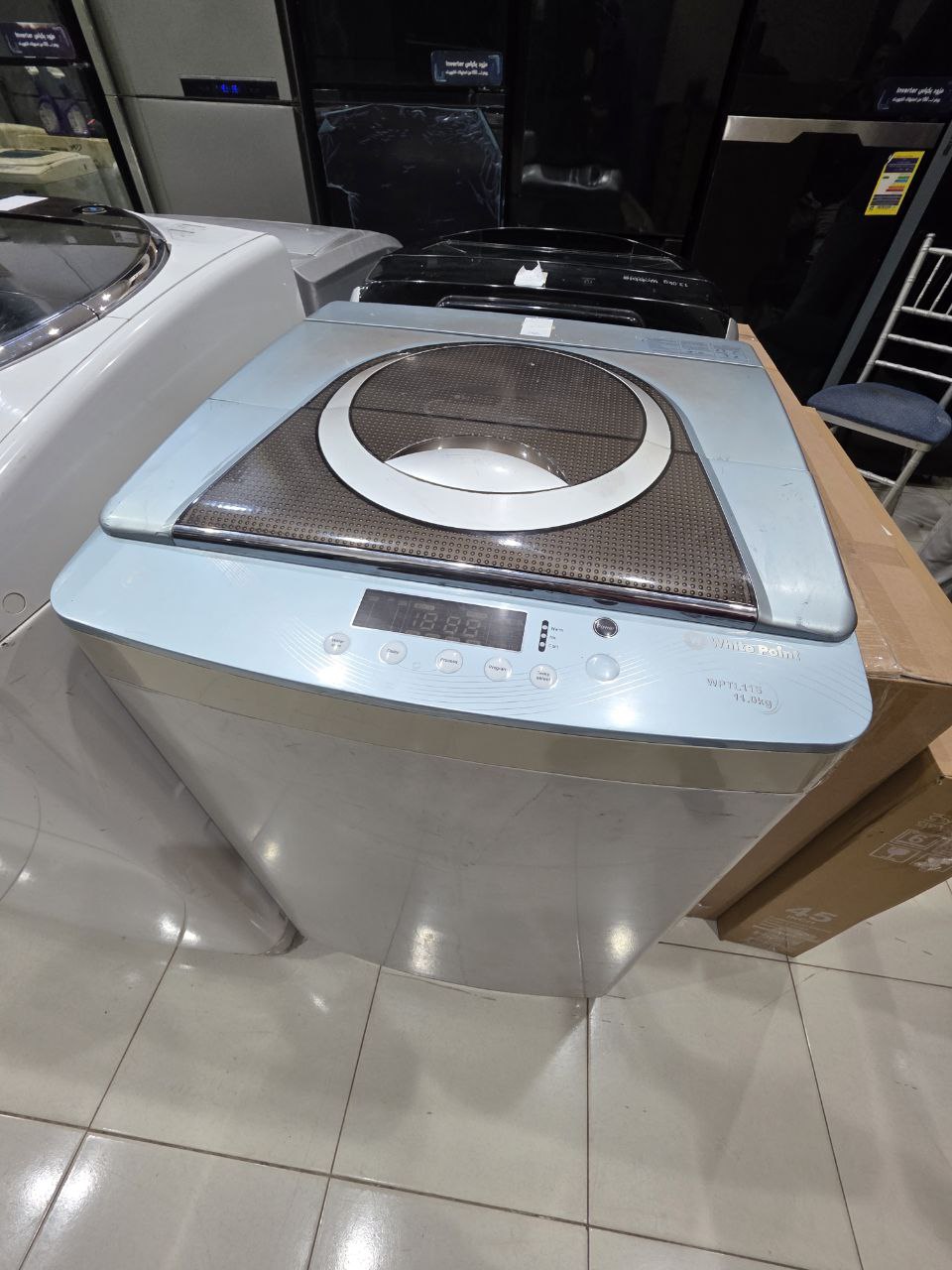 غساله وايت بوينت فوق اتوماتيك 11 كيلو استعمال بحاله جيده كود 3447