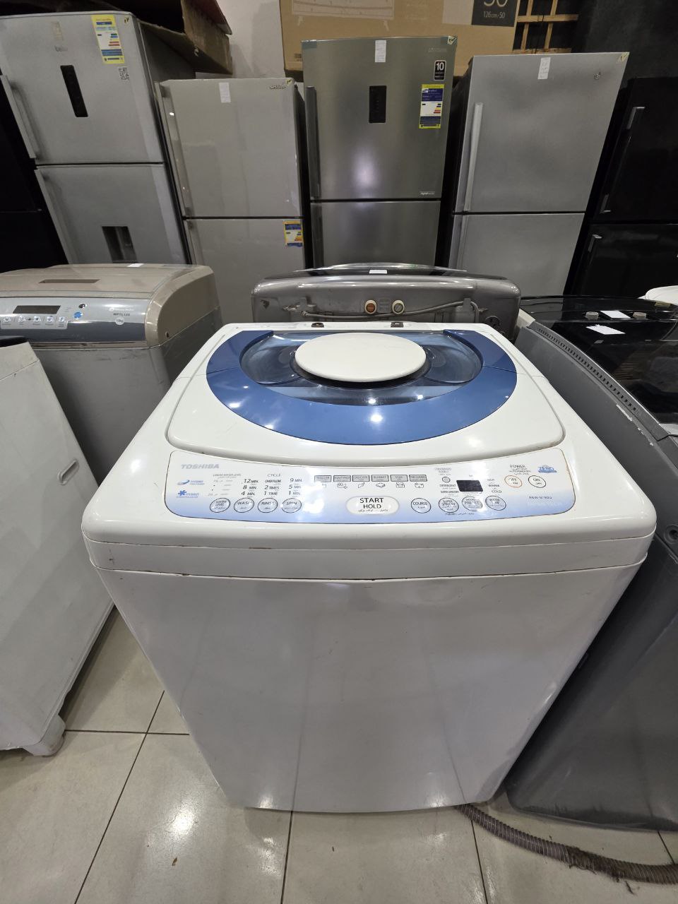 غساله توشيبا فوق اتوماتيك 10 كيلو استعمال بحاله جيده جدا كود 5090