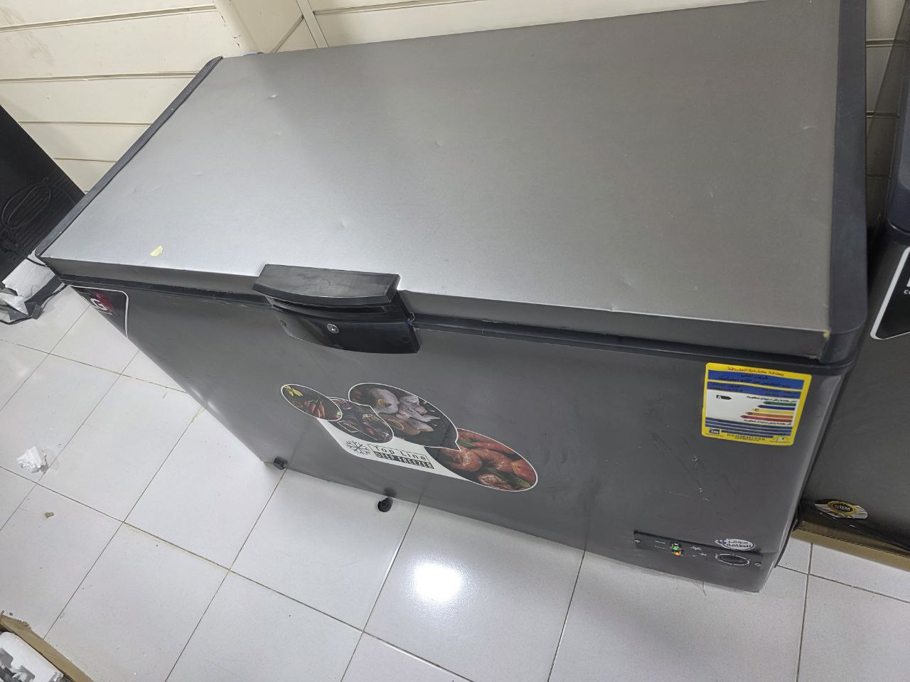 فريزر توب لاين 450 لتر بماتور LG فرز تاني استانلس داخلي