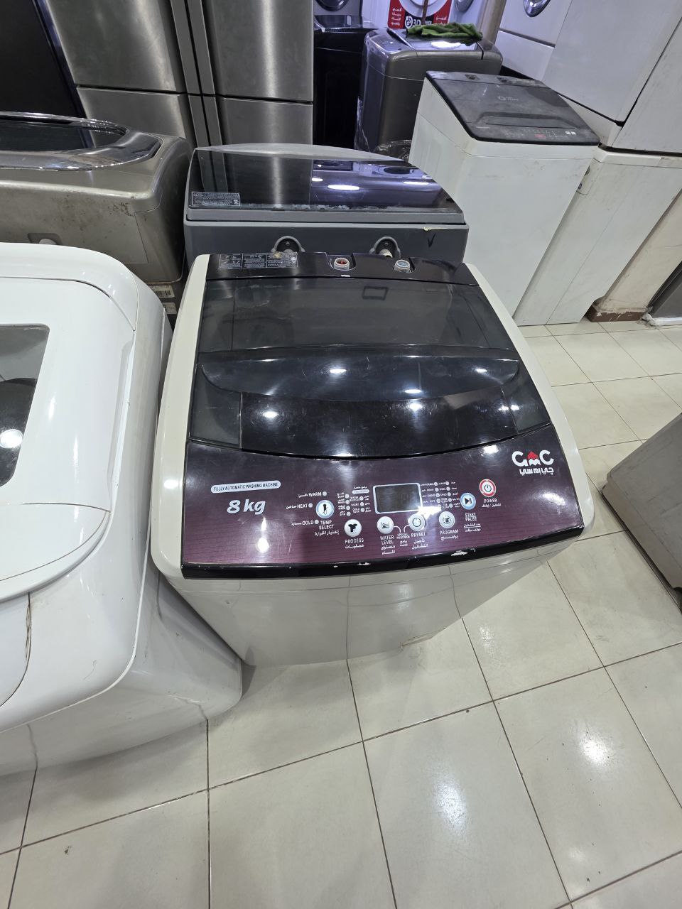 غساله فوق اتوماتيك GMC استعمال 8 كيلو بحاله جيده جدا