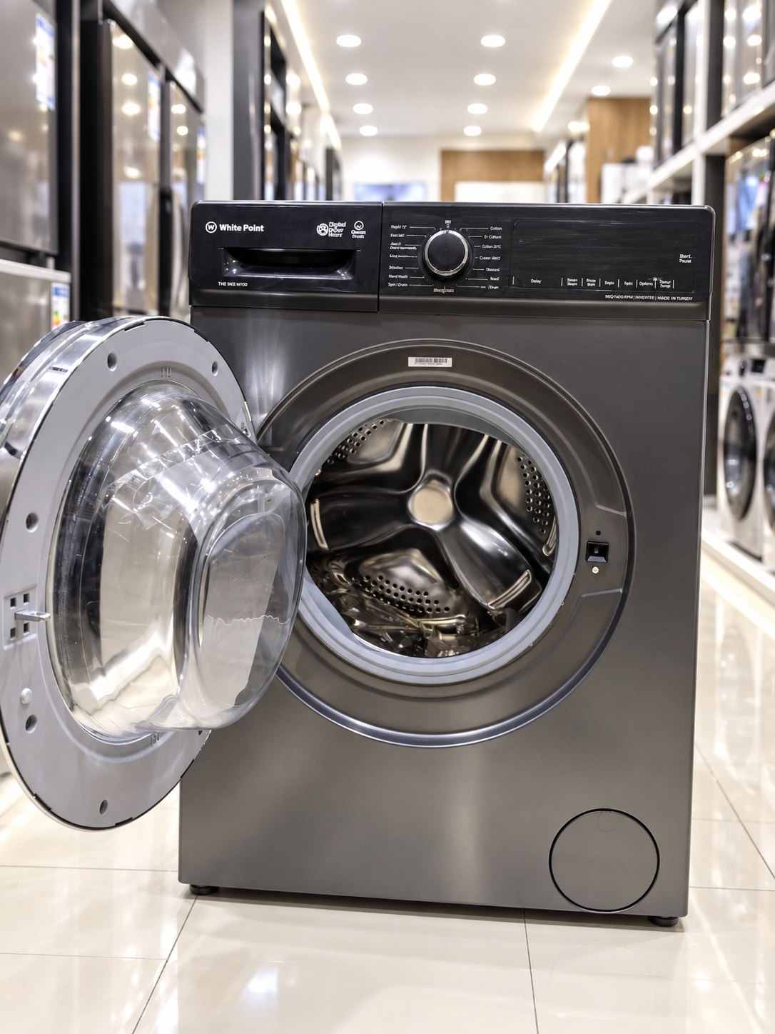 كود 9973
🧺 غسالة وايت بوينت 9 كيلو – زيرو
✨ ضمان 5 سنين
⚡ موتور Digital Drive هادئ وموفر