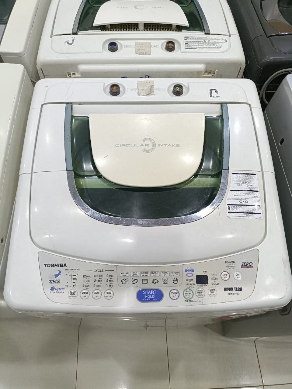 غساله توشيبا فوق اتوماتيك 10 كيلو استعمال بحاله جيده جدا  كود 3989