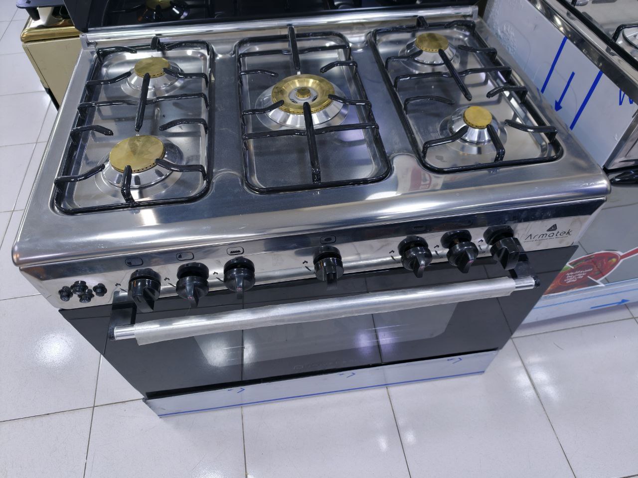 كود  7034
Armatek / Armacook) 5 شعلة استانلس.  مقاس 90×60 سم.