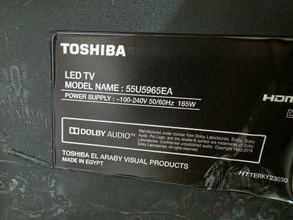 كود 4968
شاشه كسر زيرو  توشيبا 4K سمارت LED بدون فريم
 55 بوصة