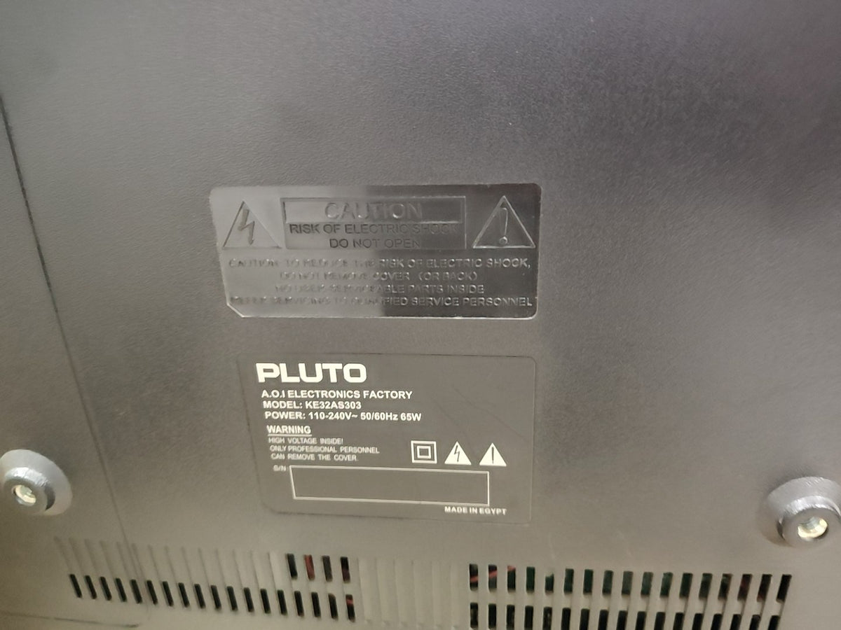 9494 كود 
🔥 شاشة بلوتو PLUTO مقاس 32 بوصة – مستعملة
📺 شاشة LED بألوان واضحة وصورة نقية HD