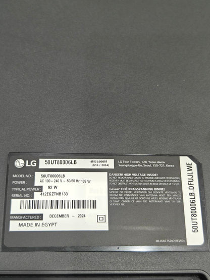 كود 6288
اورچينال 
شاشة LG 50 بوصة سمارت                                 مع ريموت ماچك (Magic Remote) 
4K UHD