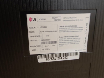 كود 7547

شاشة LG موديل UT78006LL مقاس 65 بوصة
هاي كوبي النانو سيل من الفئة الاقتصادية