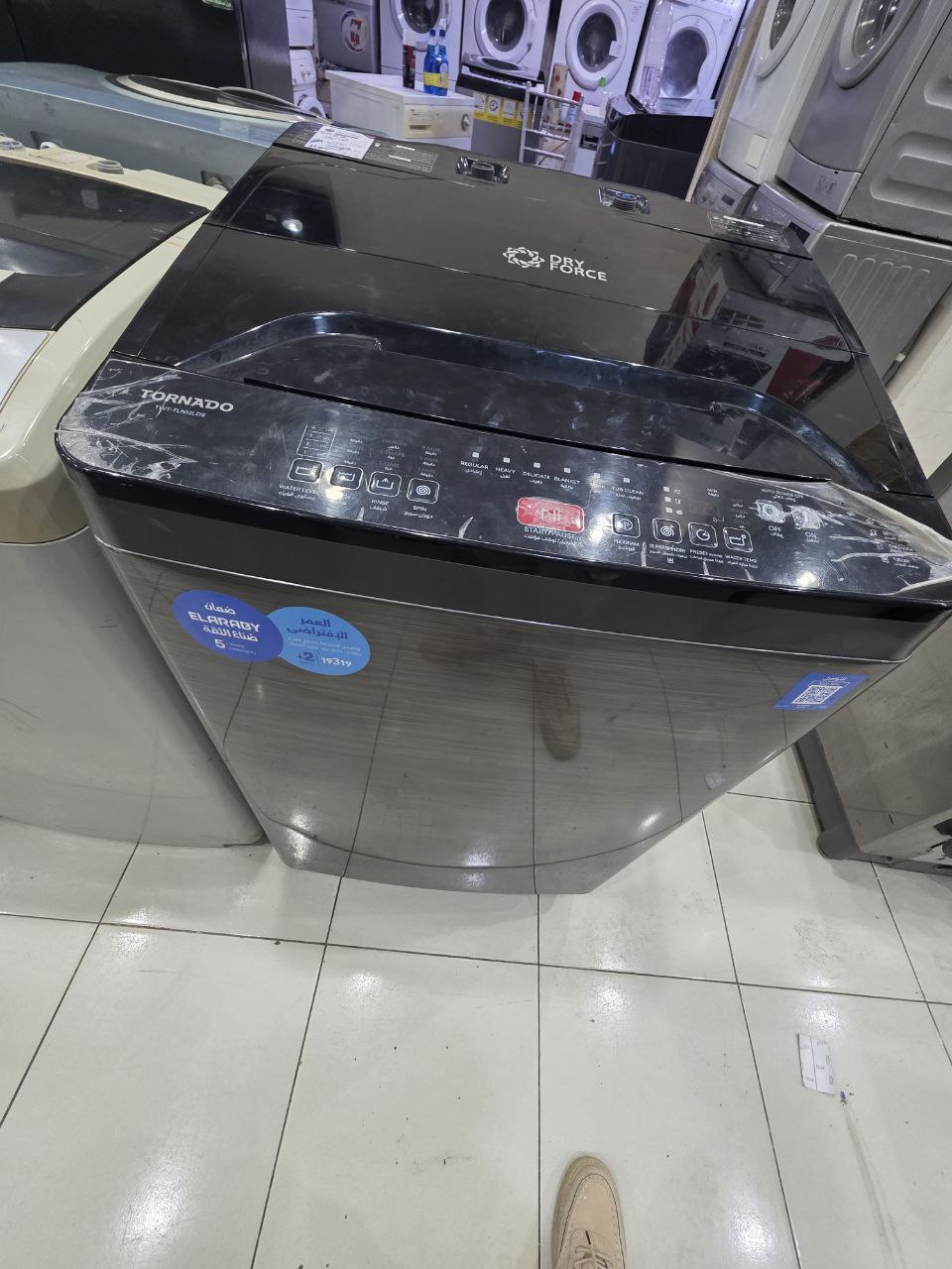 كود 5609 غسالة تورنيدو كسر زيرو ضمان 4سنين 12k