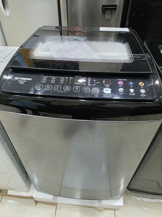 غساله فريش احدث موديل 12 كيلو باب هيدروليك جديده زيرو بضمان 5 سنين