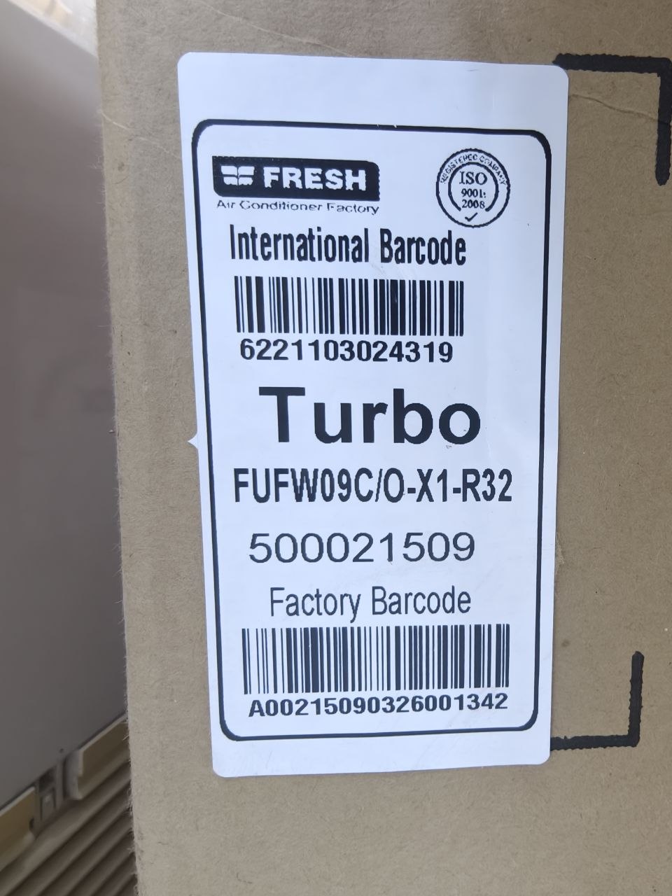 كود 7277
تكييف واحد ونص فريش
ضمان5 سنين 
قدرة 1.5 حصان
Turbo