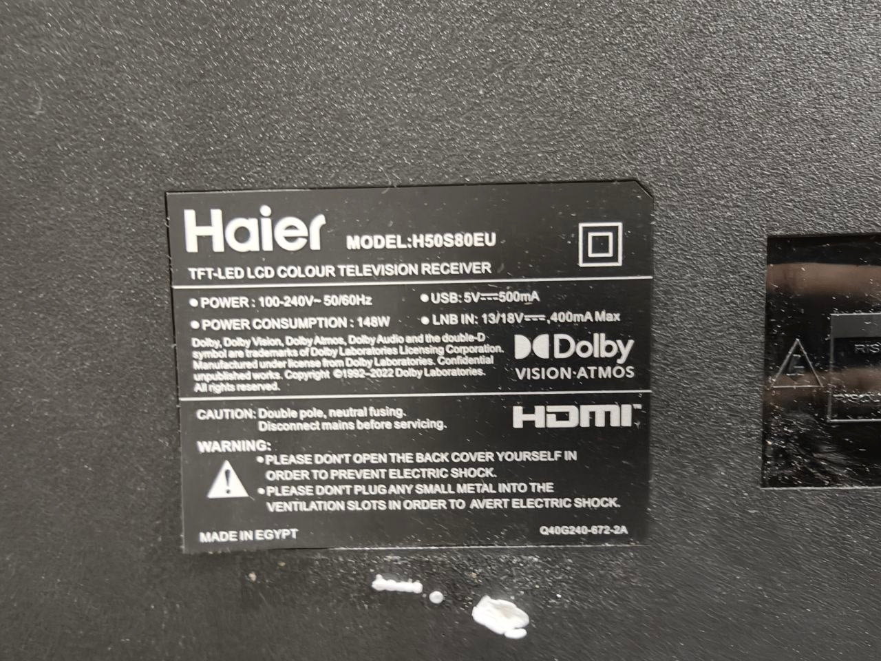 كود 8992

🔥 شاشة ،50 بوصهHaier أورجينال اصلي فرز تاني اسمارت
✅ الموديل: H50S80EU.
