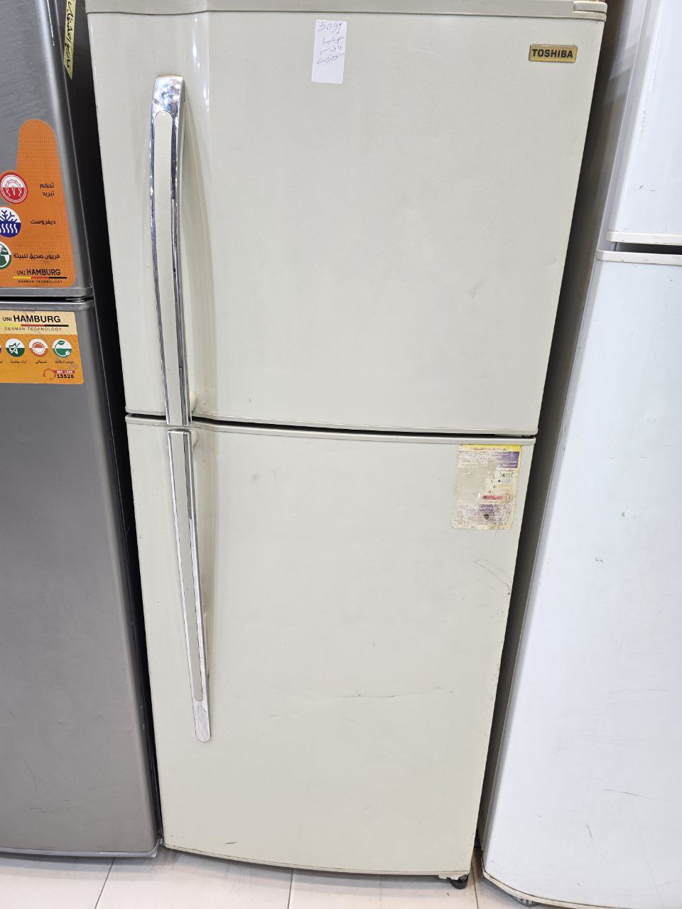 ثلاجه توشيبا 14 قدم نوفروست استعمال بحاله ممتازه بشحن شركتها كود 5091