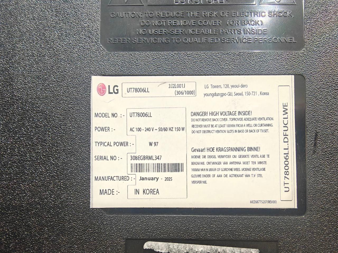 شاشه Lg وارد الخارج ضمان معرض 
60 بوصه اسمارت