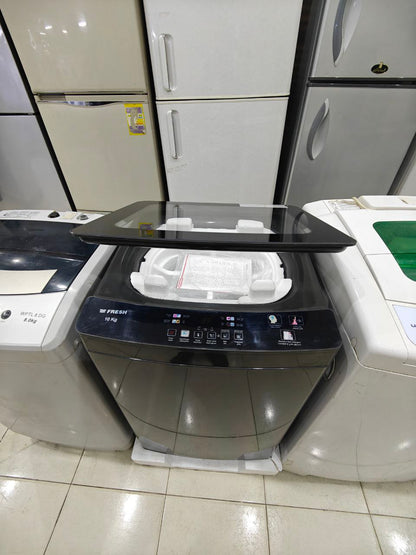 غساله ملابس فريش تحميل علوى  10k أسود 
سعة الغساله : 10k
فوق اتومتك جديد