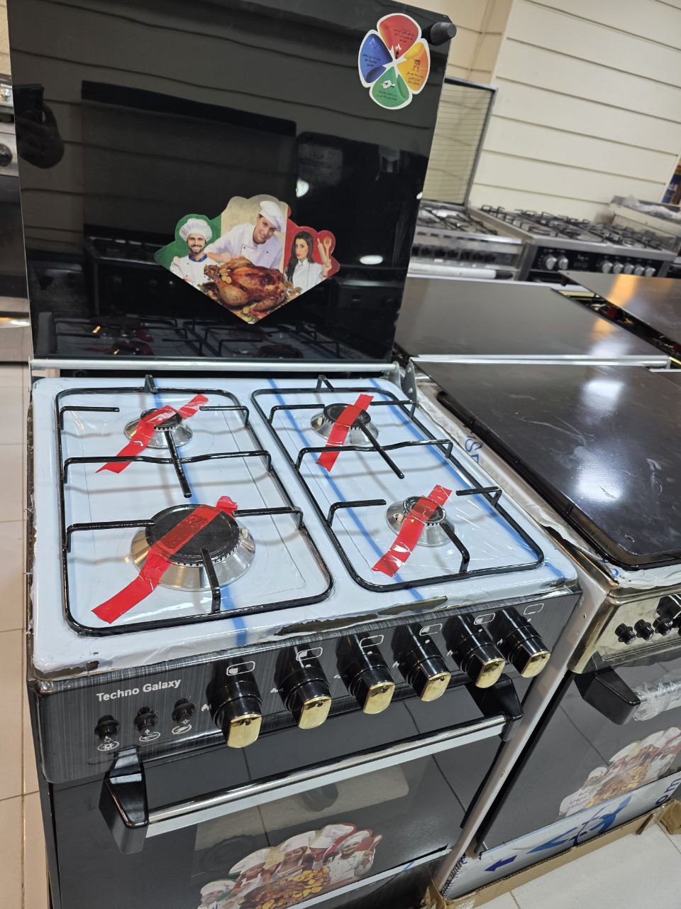 بوتجاز تكنو جلاكسي 4 شعله جديد اسود ضمان 5 سنين