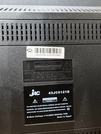 كود 5795                                               شاشه 43بوصه                                          كسر زيرو