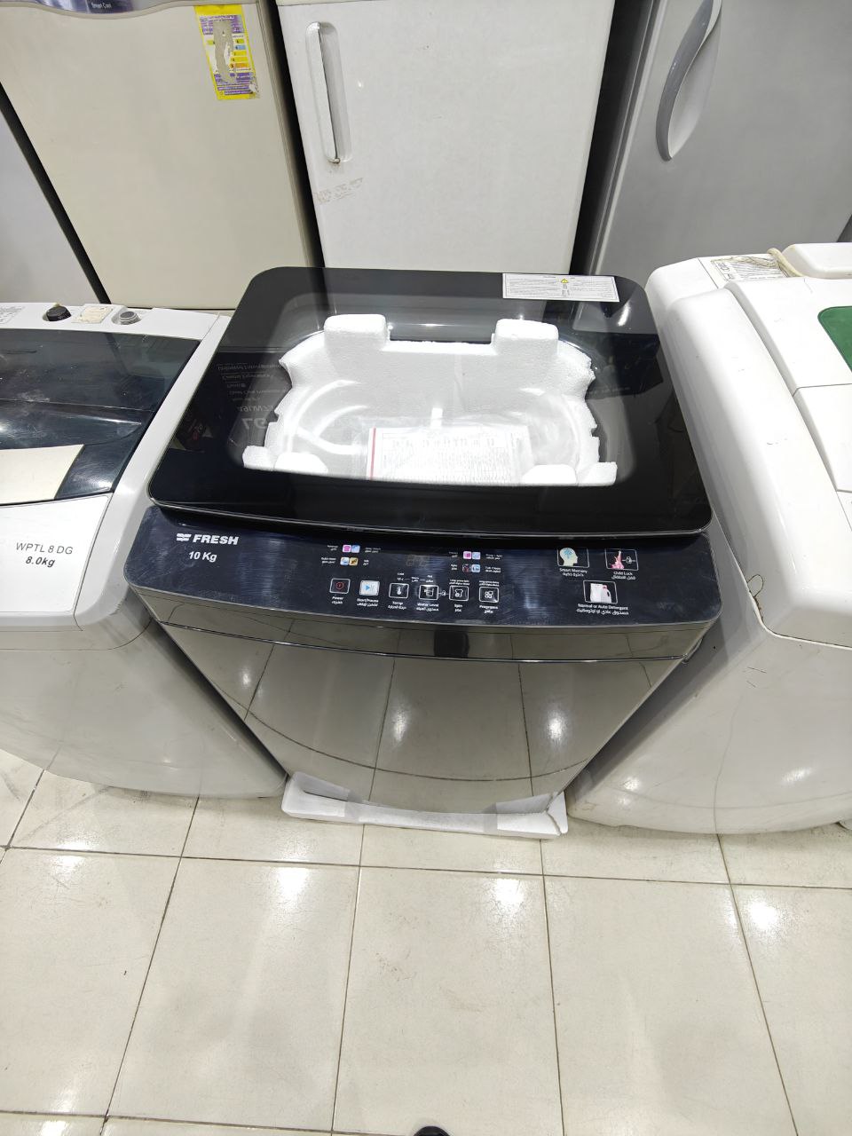 غساله ملابس فريش تحميل علوى  10k أسود 
سعة الغساله : 10k
فوق اتومتك جديد