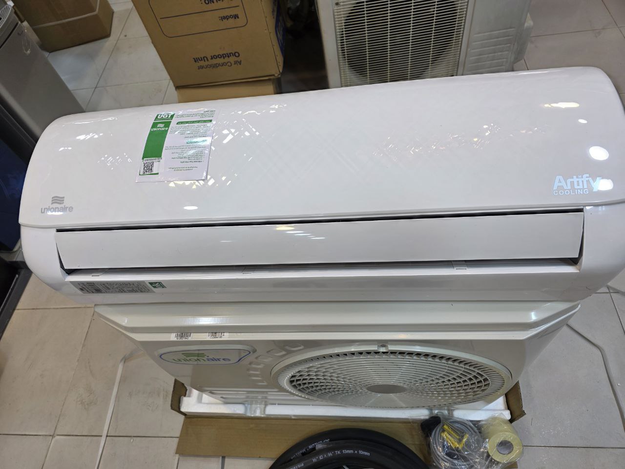 تكييف يونيون اير 1.5 بارد ارتيفاي سمارت(UnionAir Artifyتكييف يونيون اير أرتيفاي سمارت بقدرة 1.5 حصان يغطي مساحة 12 متر²  يوفر الجهاز ضمانًا يمتد لخمس سنوات