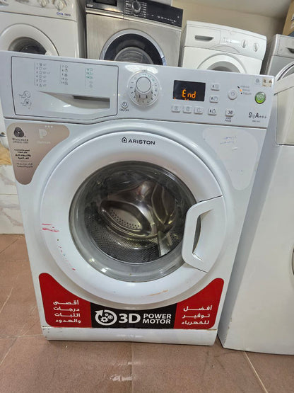 غساله فول اتوماتيك اريستون 9 كيلو استعمال بحاله جيده جدا