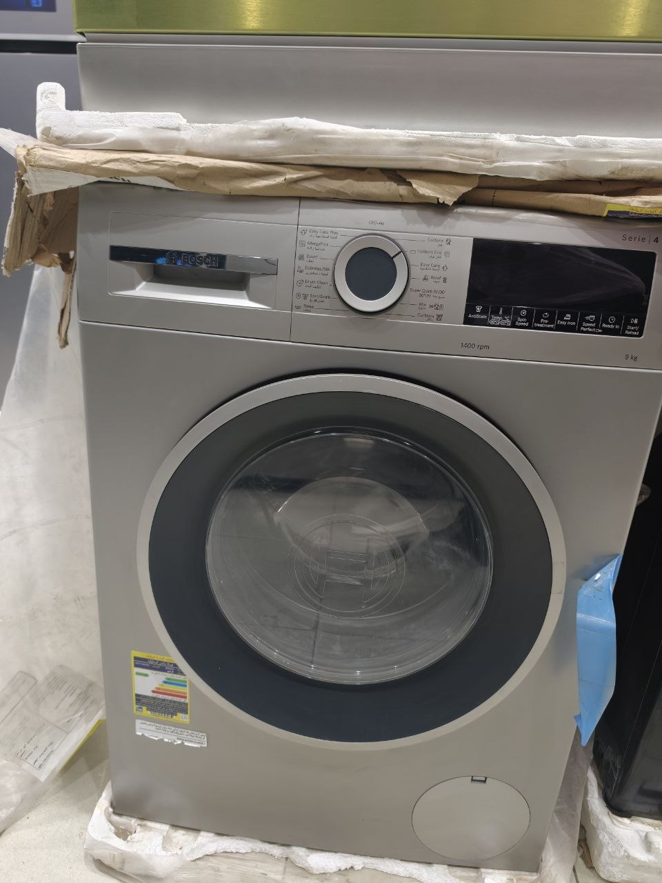 كود 8817
غسالة  بوش الالمانيه BOSCH Series 4 🇩🇪
🔹 الموديل: WGA144XVEG
🧺 سعة 9 كيلو
🌀 سرعة عصر 1400 لفة فرز