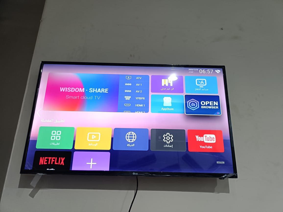شاشه Lg وارد الخارج 
55 بوصه اسمارت 4K
برسيفر داخلي