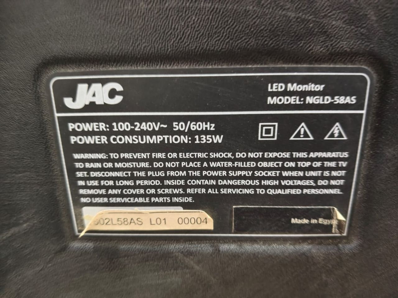 كود 8752

🔥 شاشة جاك اسمارت كسر زيروJAC LED مقاس 58 بوصة