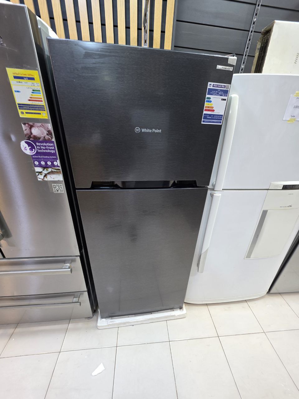ثلاجه وايت بوينت جديده بضمان 5 سنوات 420 لتر 16 قدم
