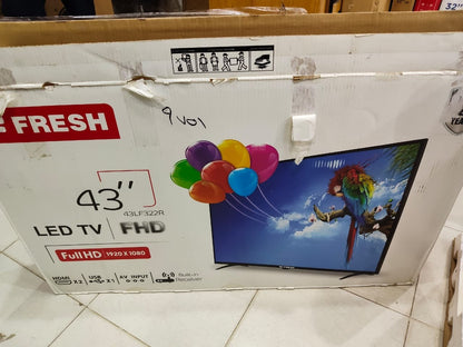 كود 9751
📺 شاشة فريش 43 بوصة – برسيفر داخلي 🔥 استعمال  بسيط
✅ شاشة LED بصورة واضحة وألوان جميلة 🌈